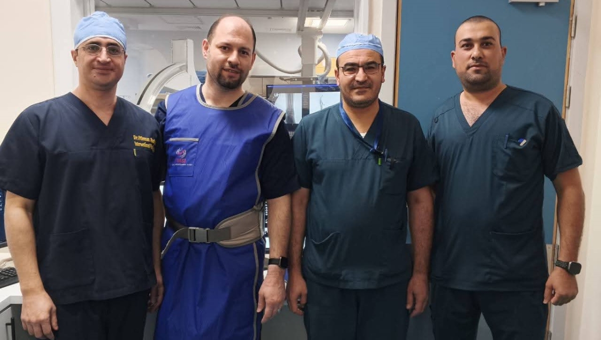 مستشفى الأميرة بسمة يجري اول قسطرة طرفية